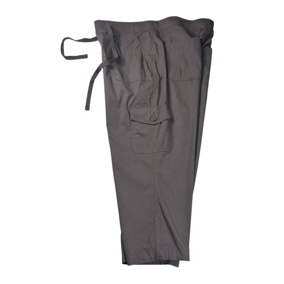 St. Johns Bay Cargo Capri Pants Women's Size Large Brown‎ Preowned - Picture 4 of 8